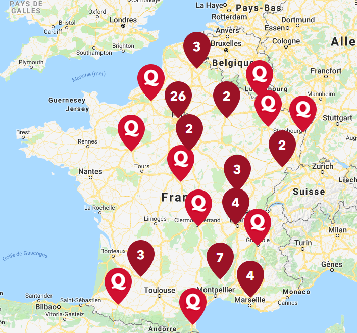 Liste des restaurants Quick Halal en France