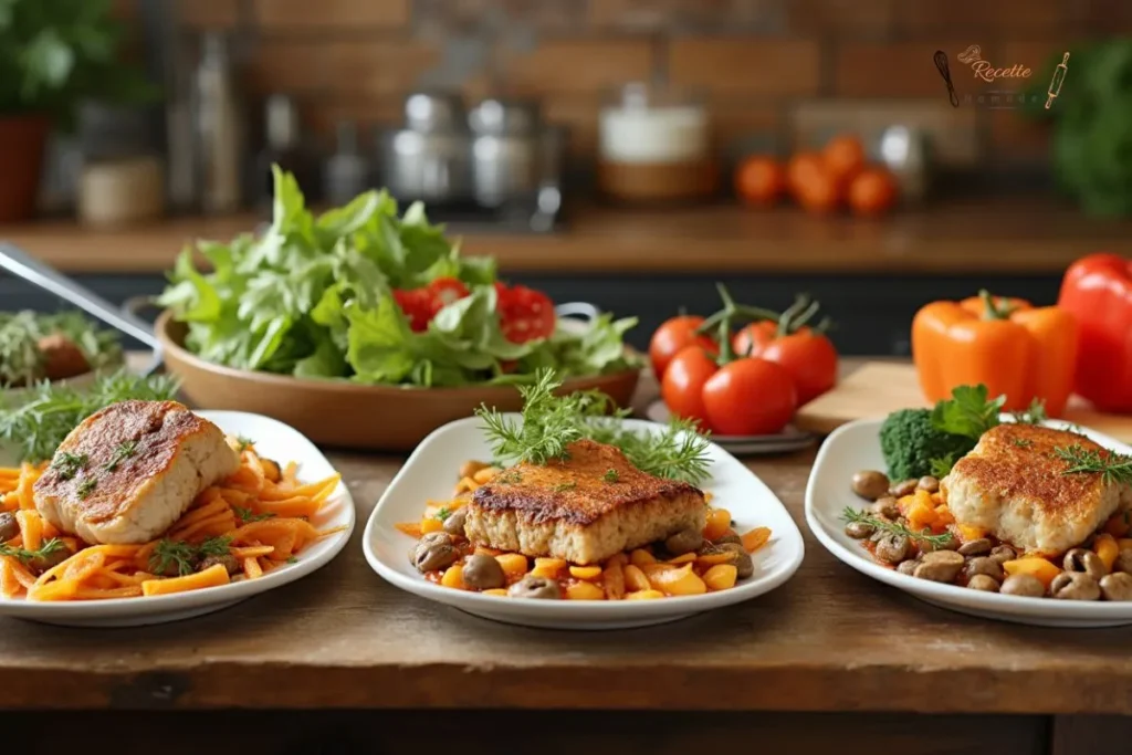 légumes idéaux avec des escalopes panées