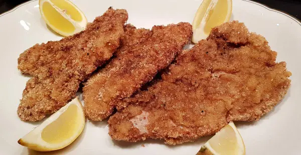 légumes idéaux avec des escalopes panées