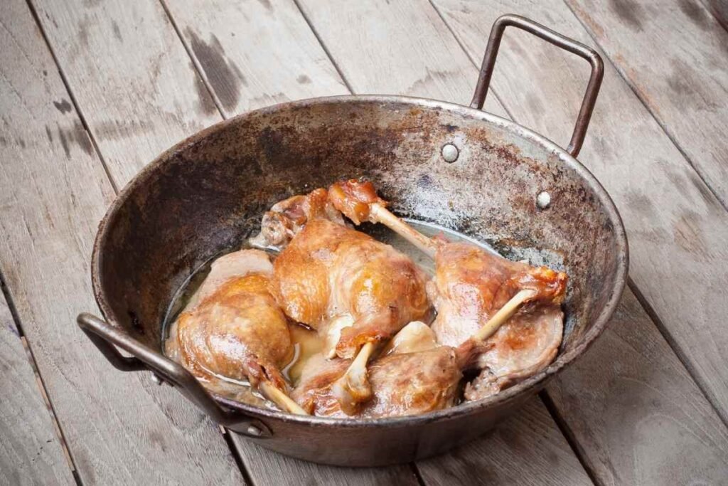 cuisson recommandée pour la cuisse de canard en cocotte en fonte