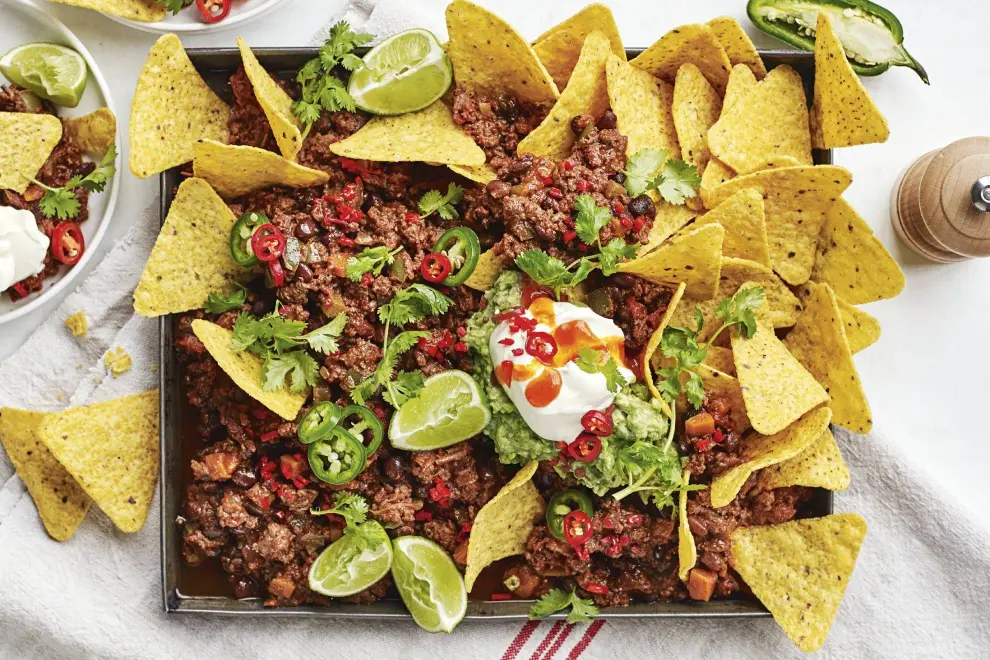 Nachos chili con carne