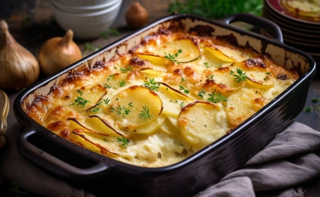 Gratin dauphinois avec la palette à la diable