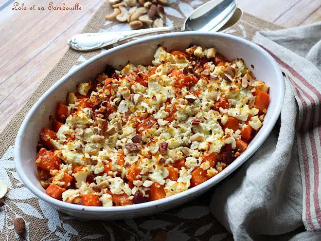 Gratin de patates douces avec rougail saucisse