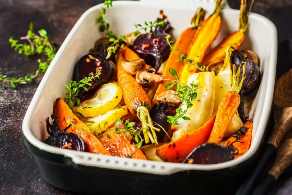 Légumes d’automne rôtis avec boudins noirs 1